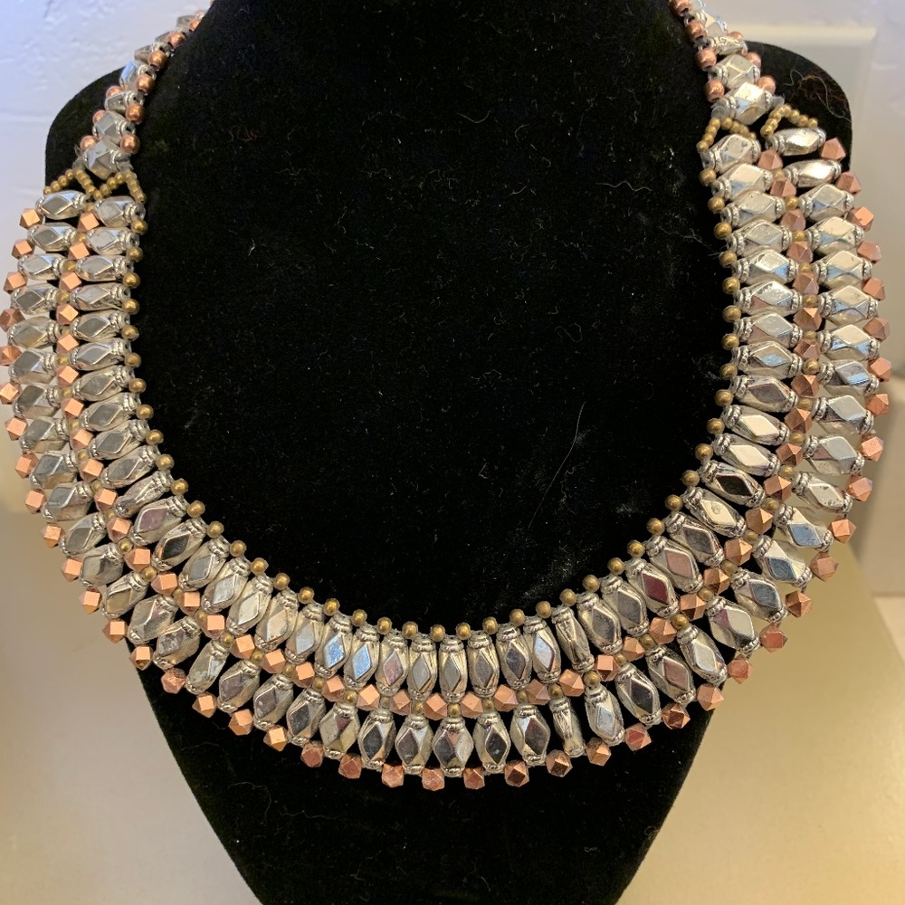 Anthropologie Nakamol Double Row Beaded Collar